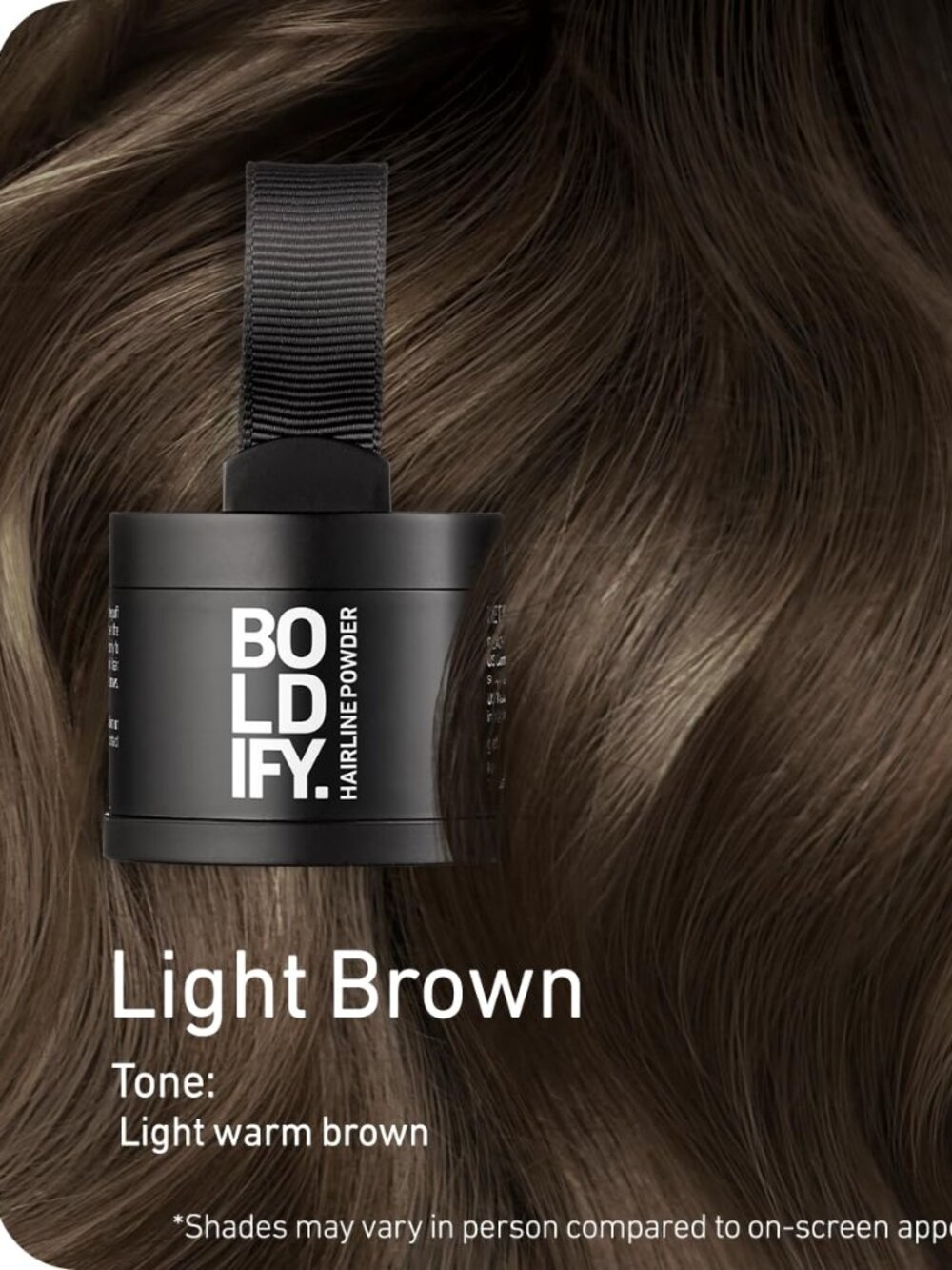 Boldify Hairline Powder in LIGHT BROWN NEW Gray coverage .14 oz - Picture 2 of 2